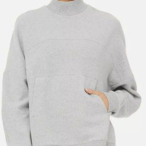 Alo Yoga Mock Neck Sweatshirt - Segment Pullover Dove Grey